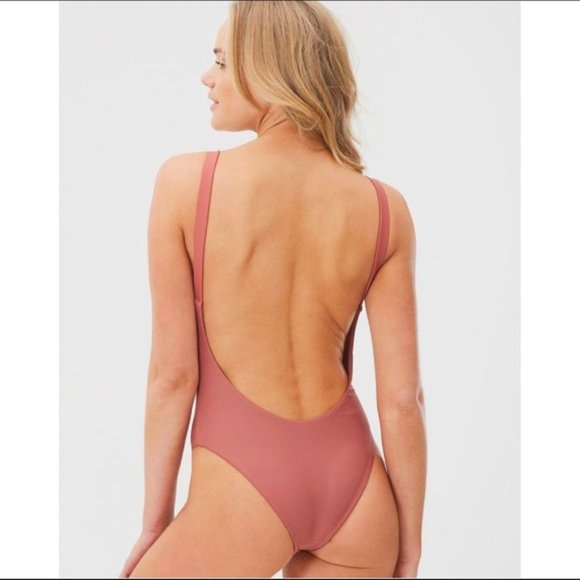 Lulu's Charlie Holiday Sahara One-Piece in Mauve - Picture 2 of 9